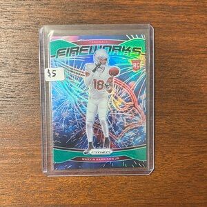 Marvin Harrison Jr. Green Fireworks Prizm Rookie Card #20